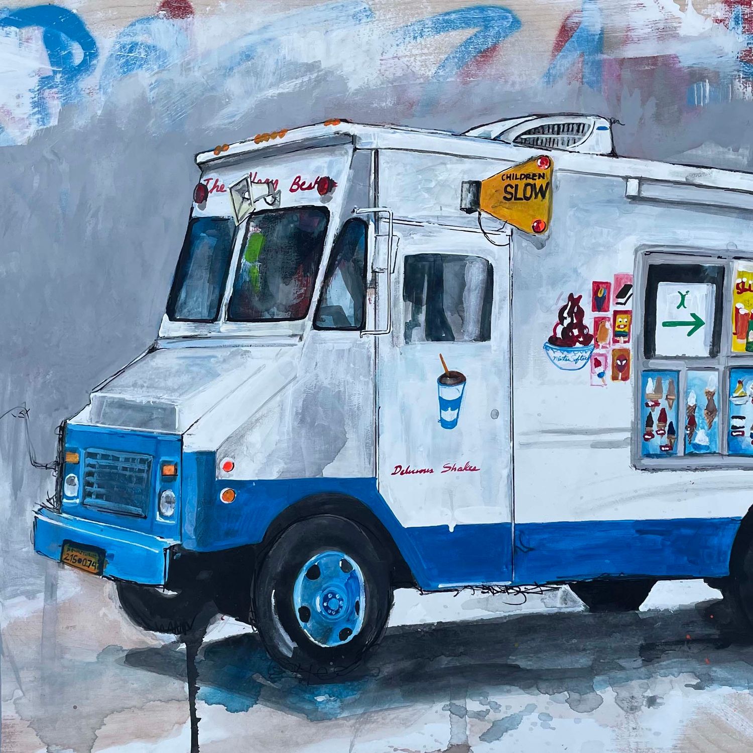 i Scream, acrylic on panel WHIC08
