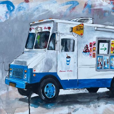 i Scream, acrylic on panel WHIC08