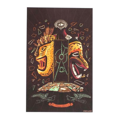 Eye's Gallery Travel Poster in Brown, print ROMR06