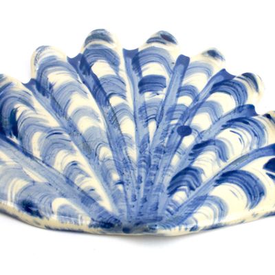 Organic Platter: Blue, ceramic ROHG136
