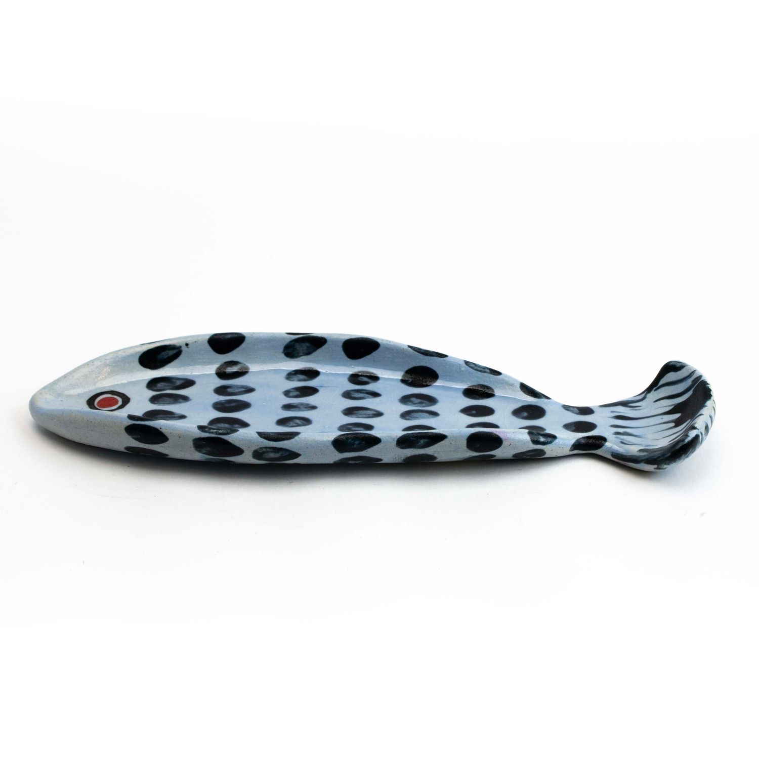 Fish Platter: Light Blue and Navy, ceramic ROHG140