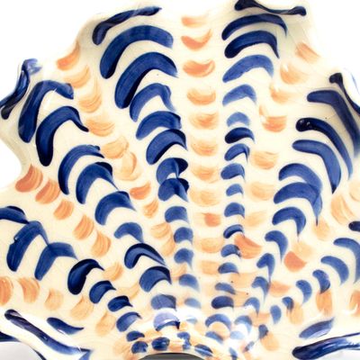 Organic Platte: Blue and Peach, ceramic ROHG137