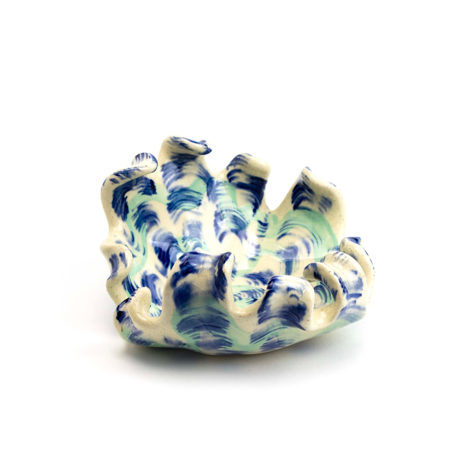 Bowl: Blue and Aqua, ceramic ROHG126