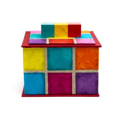 Multi-Color Squares, square box COLD893