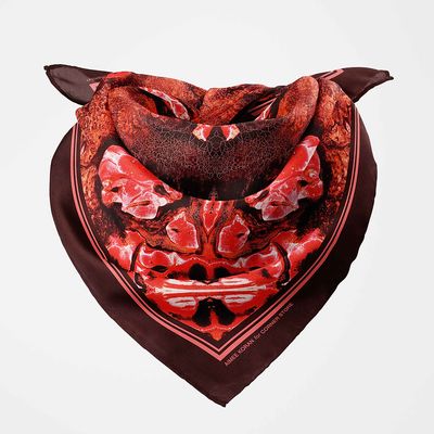 Milkscape, silk scarf KORA19