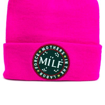 MILF (mothers in the labor force), pink beanie KORA17