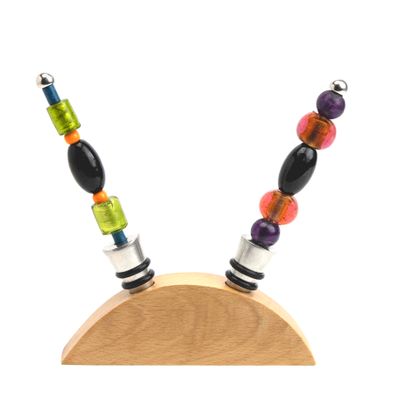 Green Cylinders, glass wine stopper VINK1009