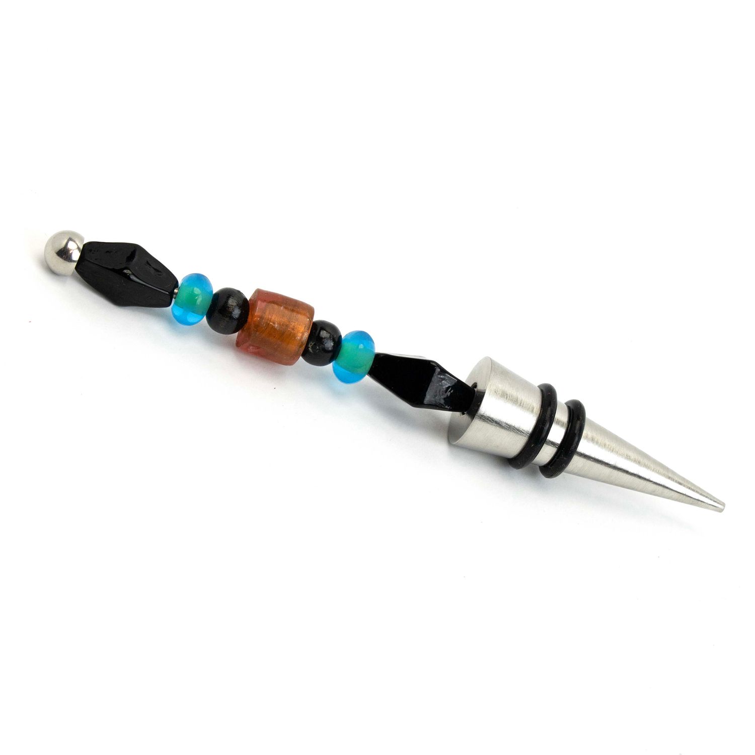 Black Diamonds, glass wine stopper VINK1004