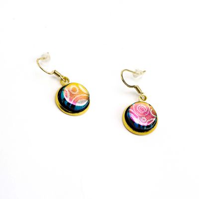 Hot Pink Circles, earrings VINK993