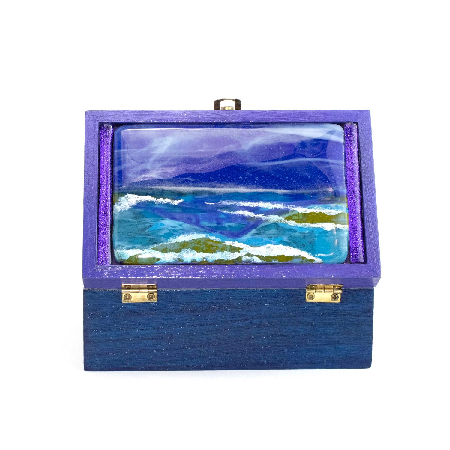 Landscape, glass on wood box VINK1001