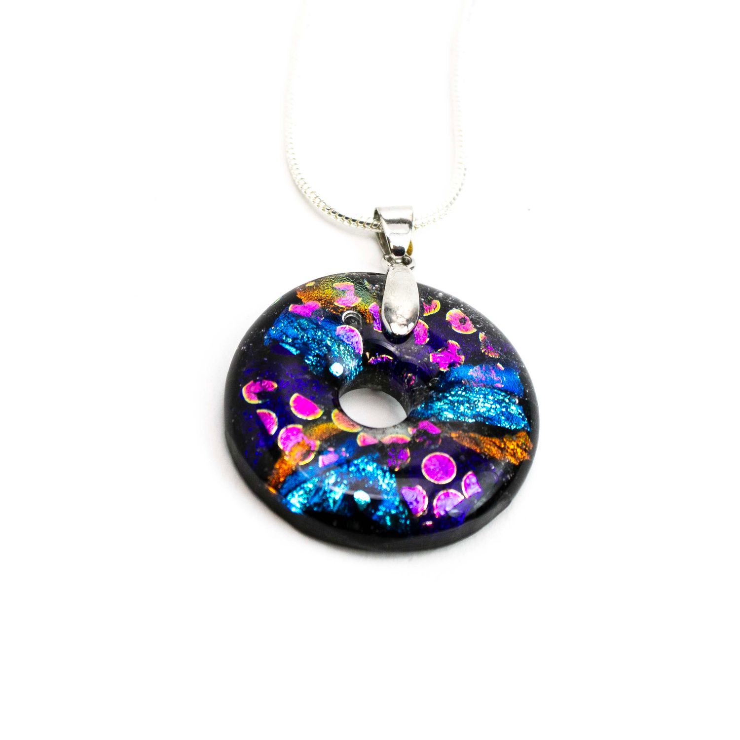 Dichroic Donut, necklace VINK997