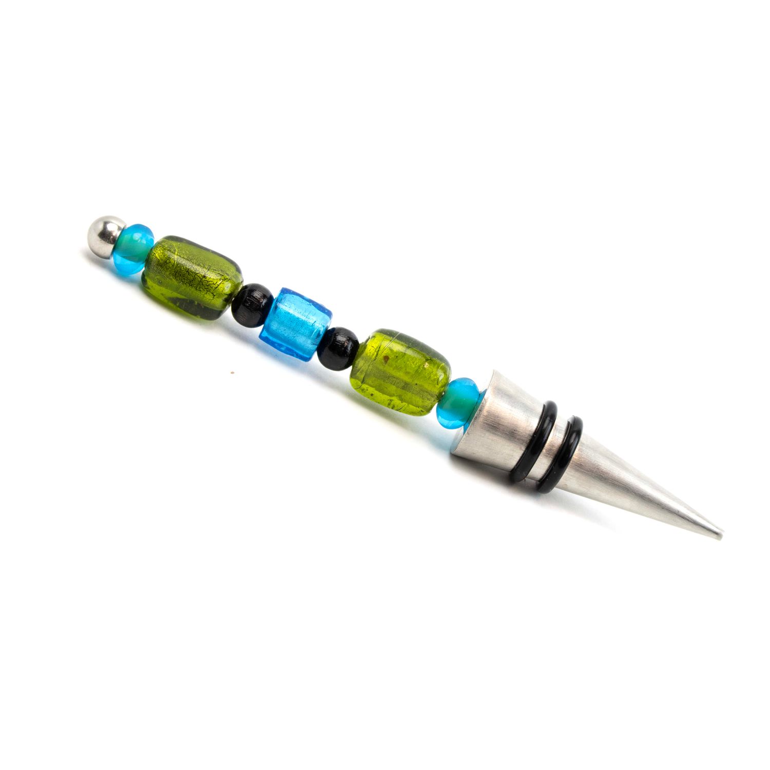 Green Cubes, glass wine stopper VINK1012