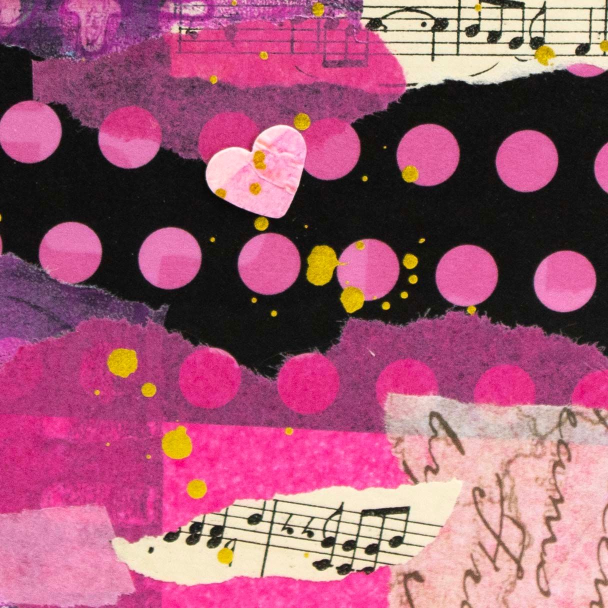 Gotta Love Pink, mixed media card AROS078