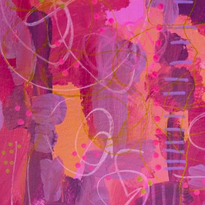 She's a Rainbow, mixed media card AROS082