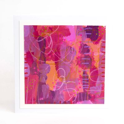 She's a Rainbow, mixed media card AROS082