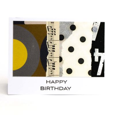 Happy Birthday Dots, mixed media card AROS076