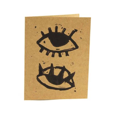 Two Eyes, woodblock card LAPR748