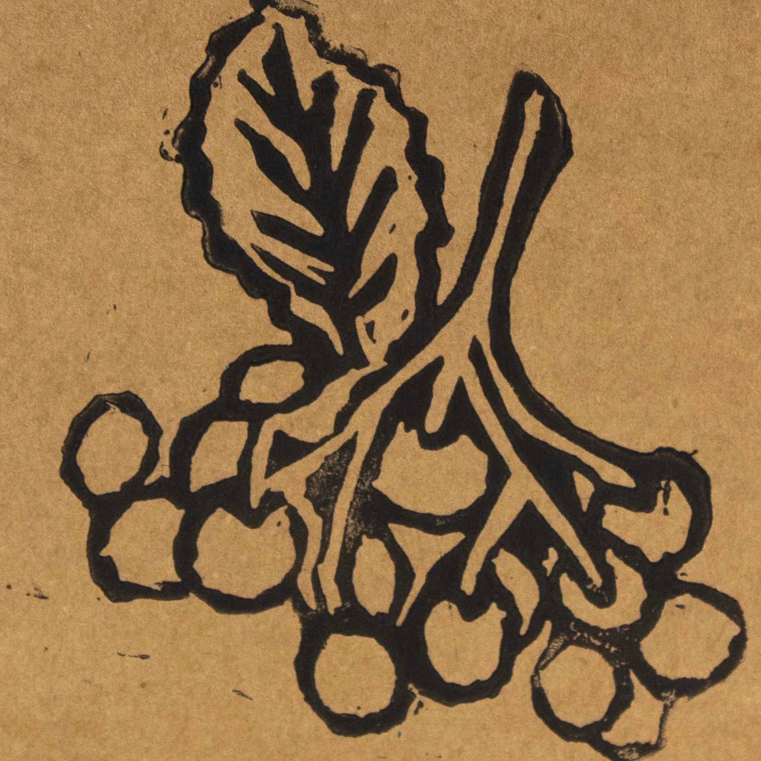 Grapes, woodblock card LAPR746
