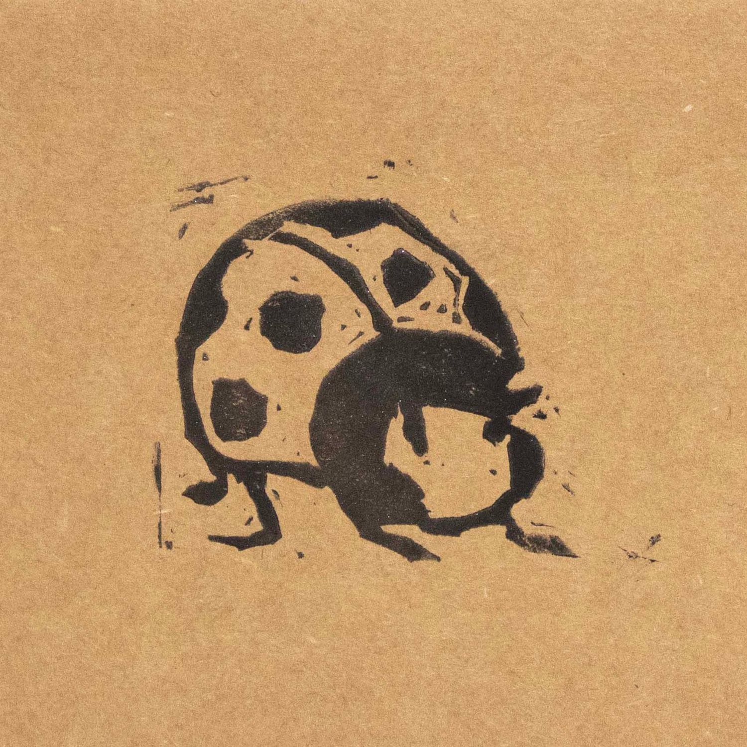 Ladybug, woodblock card LAPR742