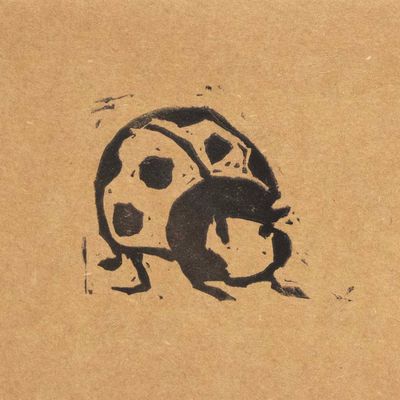 Ladybug, woodblock card LAPR742