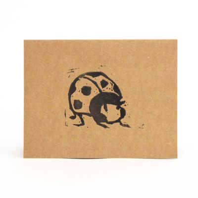 Ladybug, woodblock card LAPR742