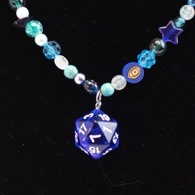 Blue Dice, necklace LAPR783