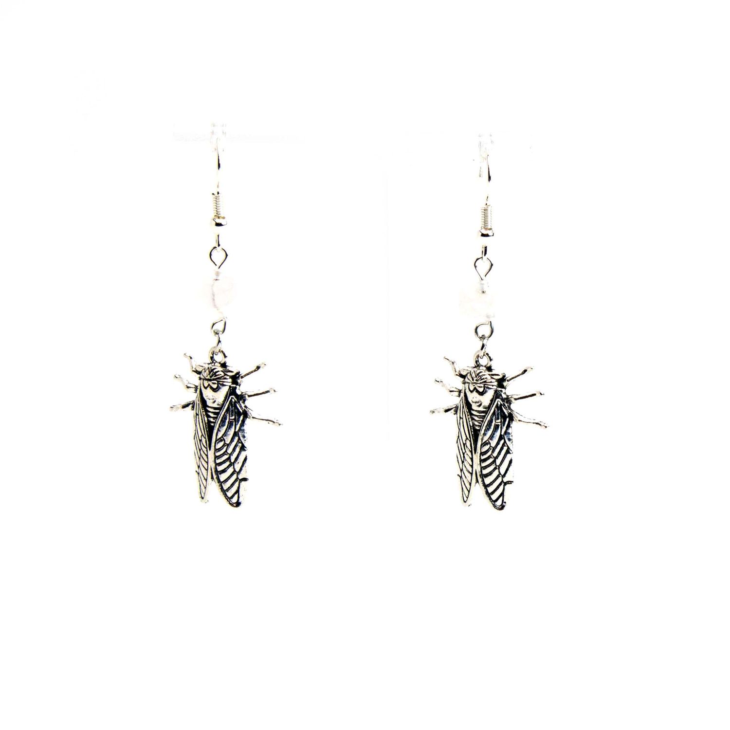 Cicada Pink Stones, earrings LAPR803