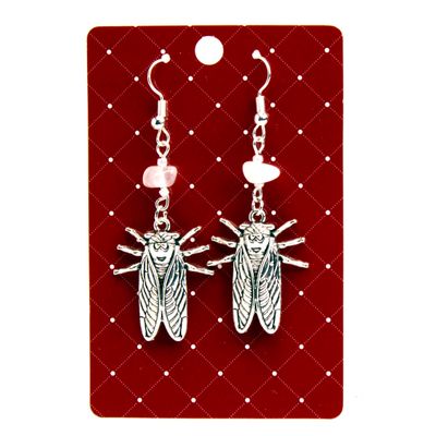 Cicada Pink Stones, earrings LAPR803