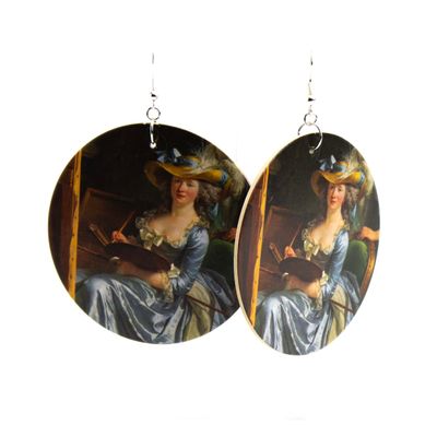Elisabeth Vigee LeBrun With Paint, earrings LAPR818