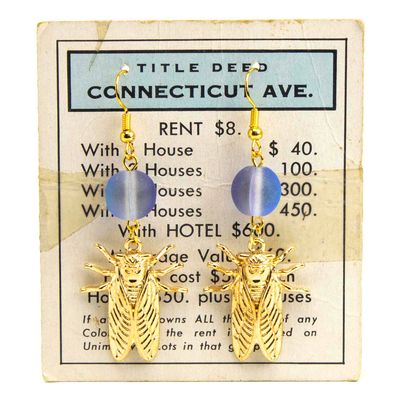 Cicada Blue Stones, earrings LAPR804
