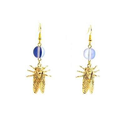 Cicada Blue Stones, earrings LAPR804