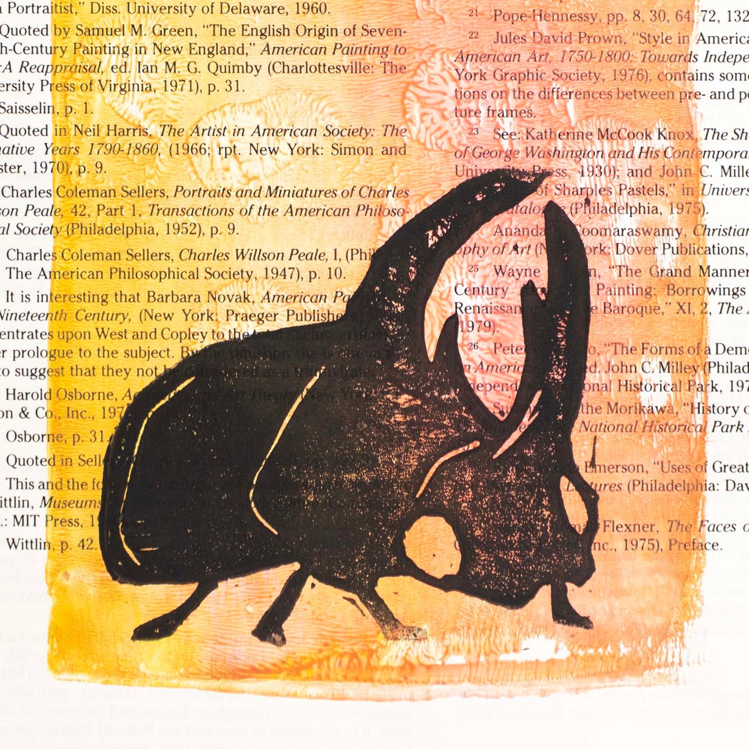 Beetle Sunset, woodblock print LAPR756