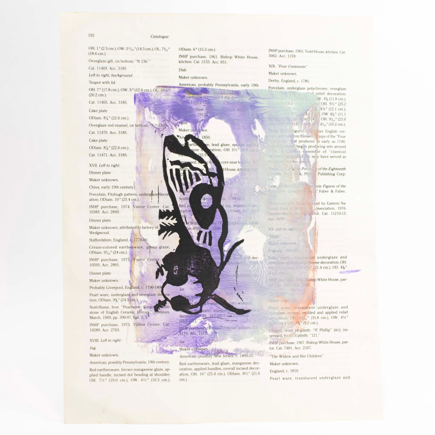 Purple Moth, woodblock print LAPR758
