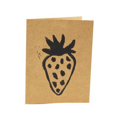 Strawberry, woodblock card LAPR747
