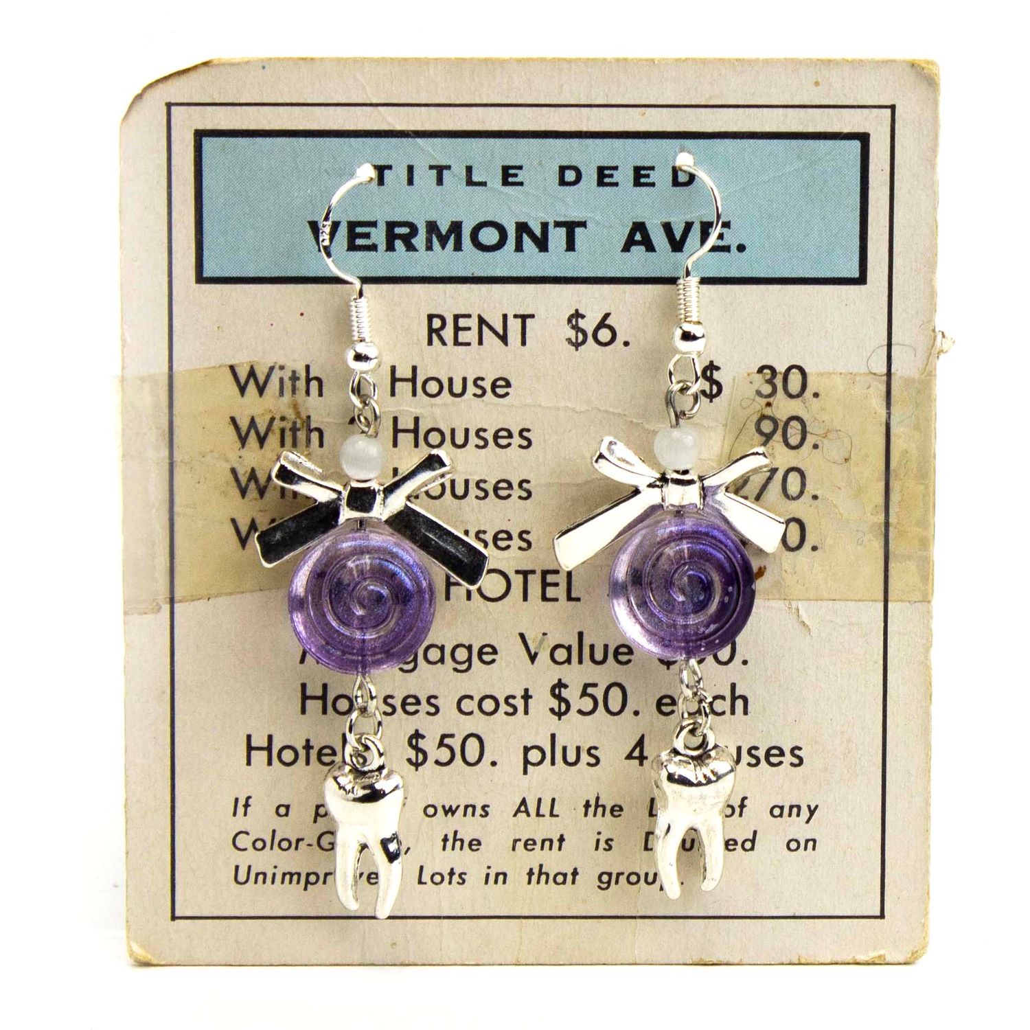 Purple Candy Tooth, earrings LAPR796