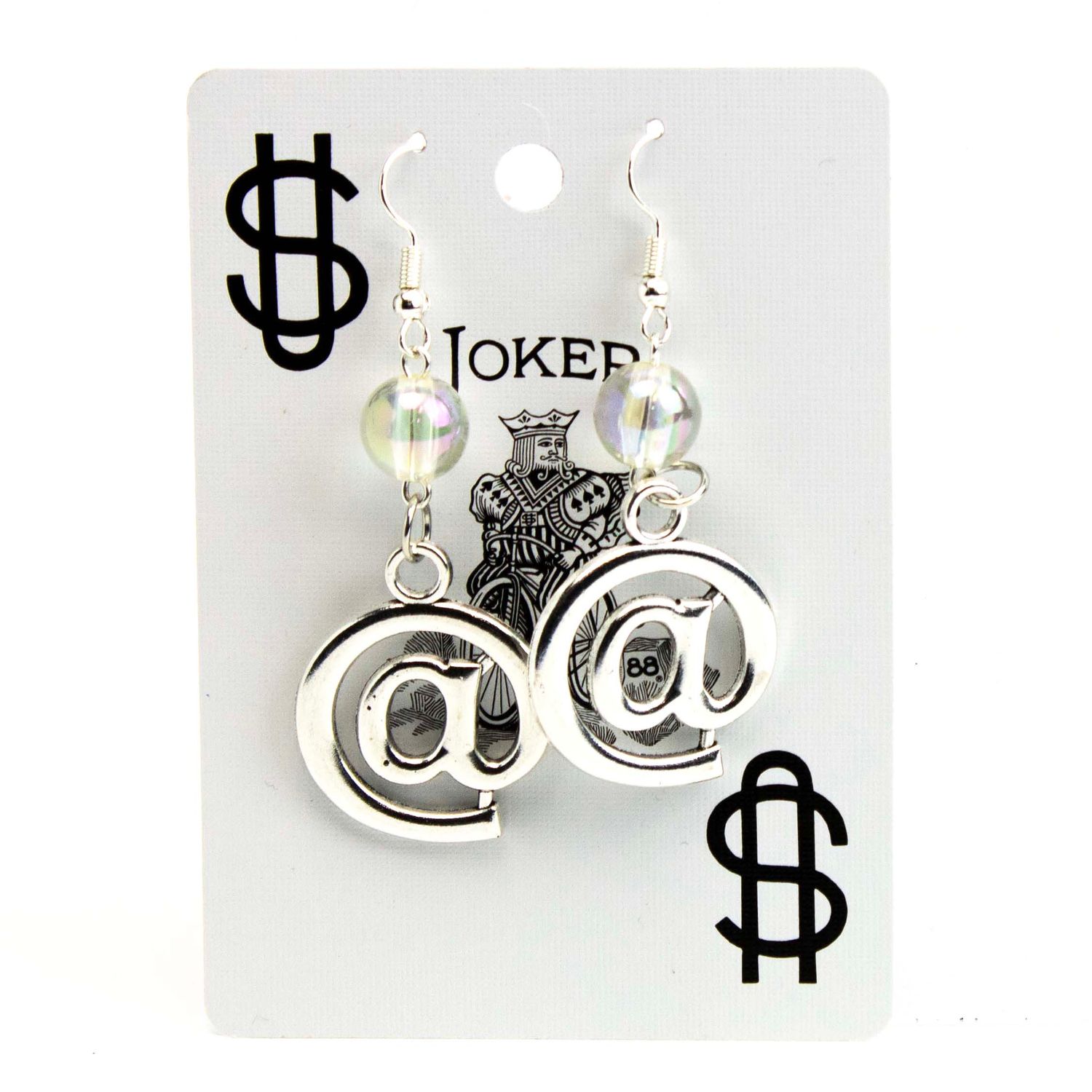 Symbol @ Clear Bead, earrings LAPR800