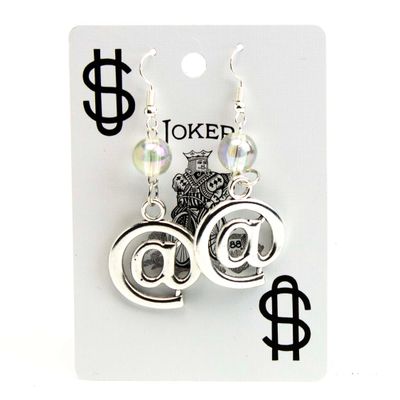 Symbol @ Clear Bead, earrings LAPR800