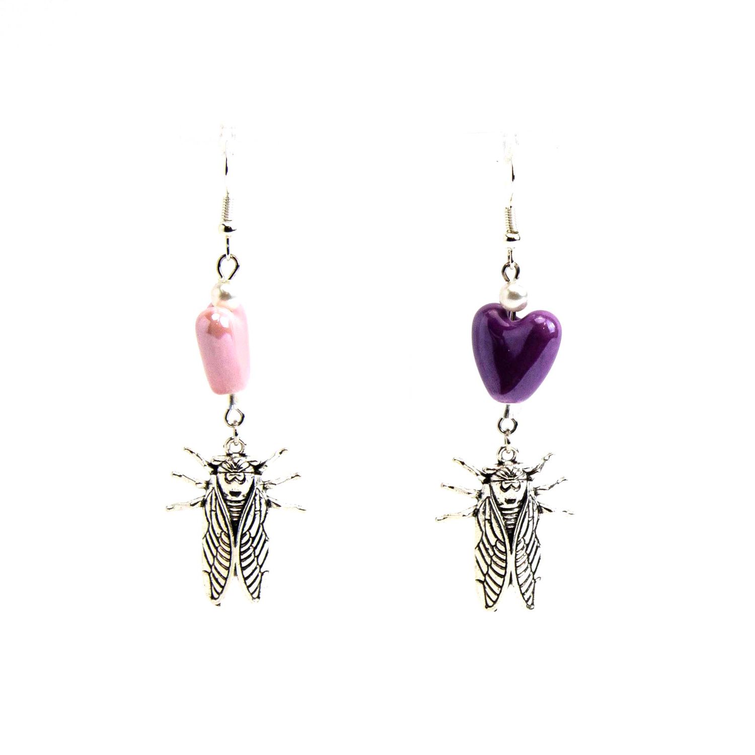 Cicada Pink Purple, earrings LAPR807
