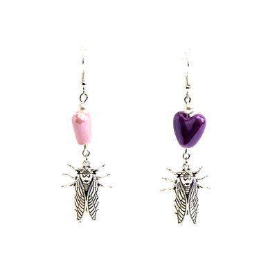 Cicada Pink Purple, earrings LAPR807