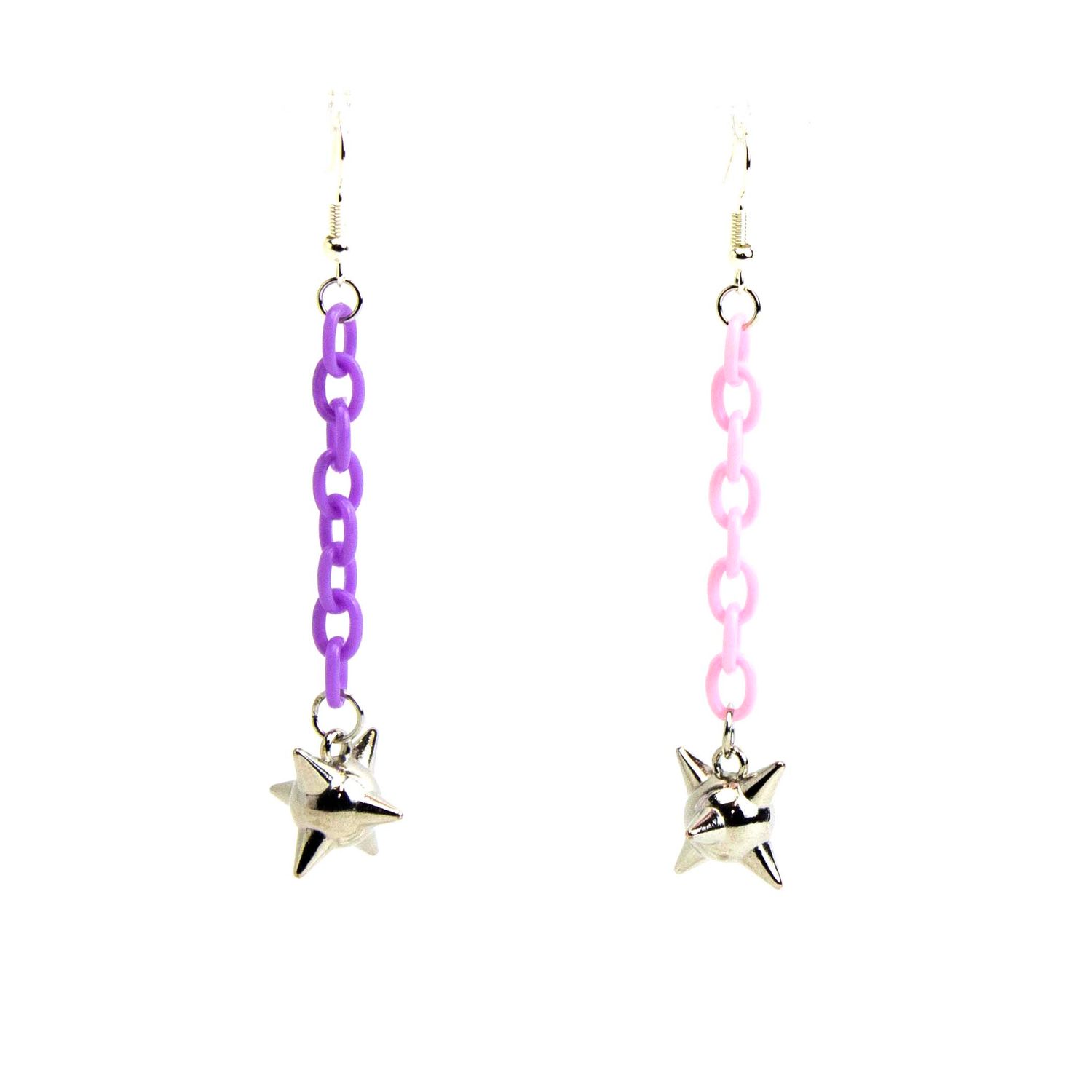 Pink Purple Spikes, earrings LAPR790