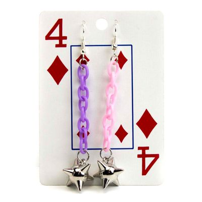 Pink Purple Spikes, earrings LAPR790