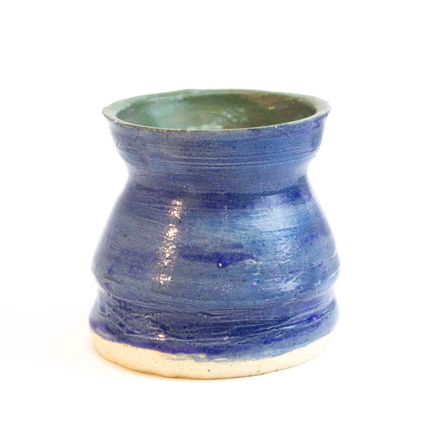 Blue with Green Interior Vase, ceramic LANE23