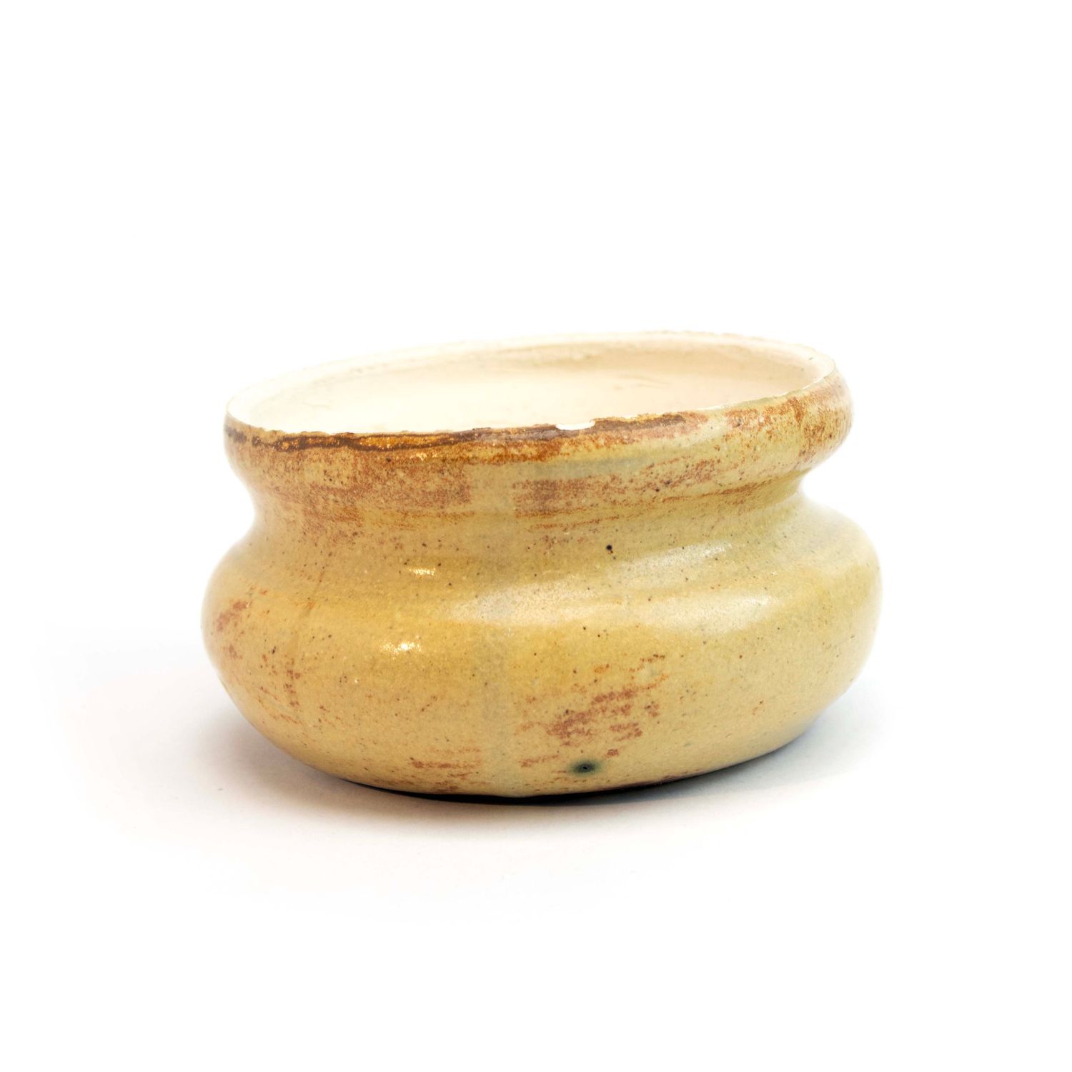 Yellow Unglazed Interior Bowl, ceramic LANE21