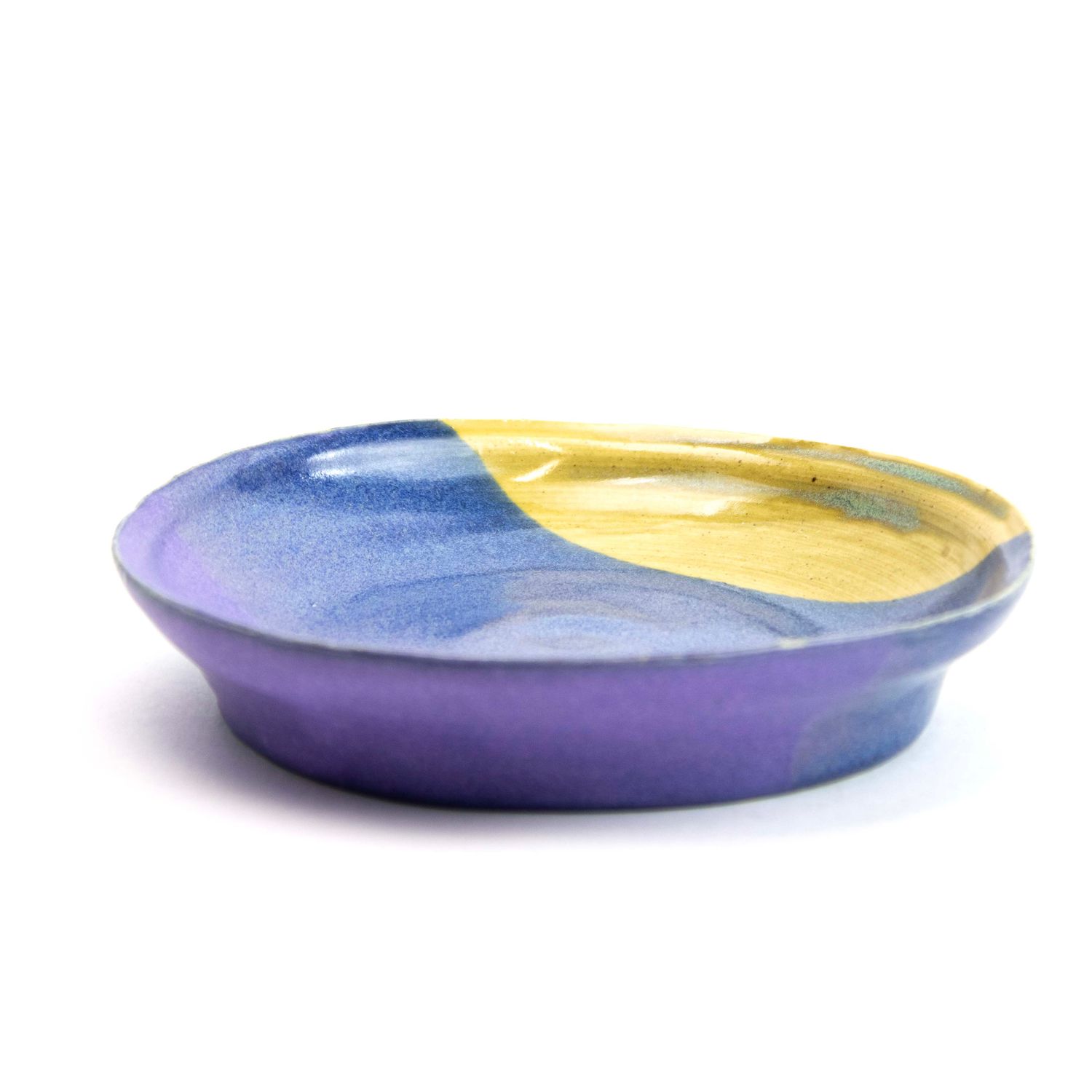 Yellow Blue Purple Plate, ceramic LANE26