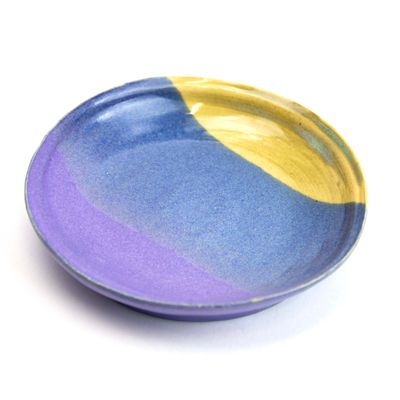Yellow Blue Purple Plate, ceramic LANE26