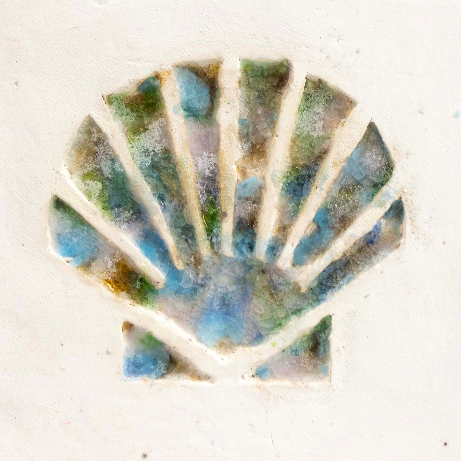 Shell Tile Trivet, ceramic glass DHOJ063