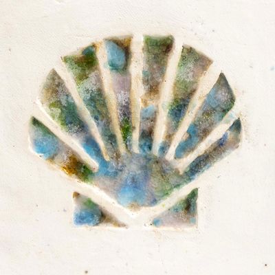 Shell Tile Trivet, ceramic glass DHOJ063