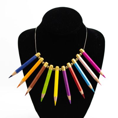 Colored Pencils Strung Together, necklace DHOJ065