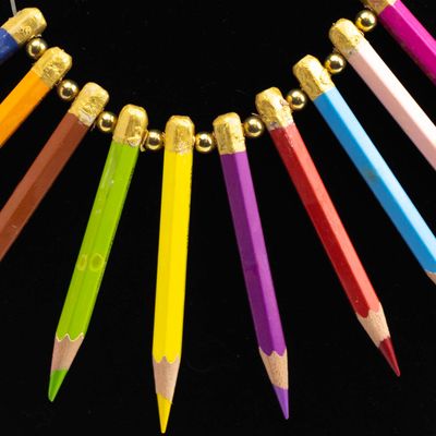 Colored Pencils Strung Together, necklace DHOJ065