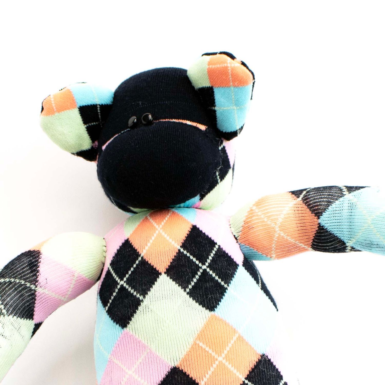 Argyle in Brights, sock monkey GOLE179
